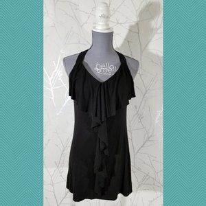White House Black Market Ruffle Front Tunic Tank